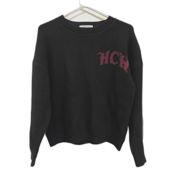 HEAVEN CAN WAIT Black Knit Skeleton Pullover Sweater Top  Mens Size Medium - Picture 2 of 11